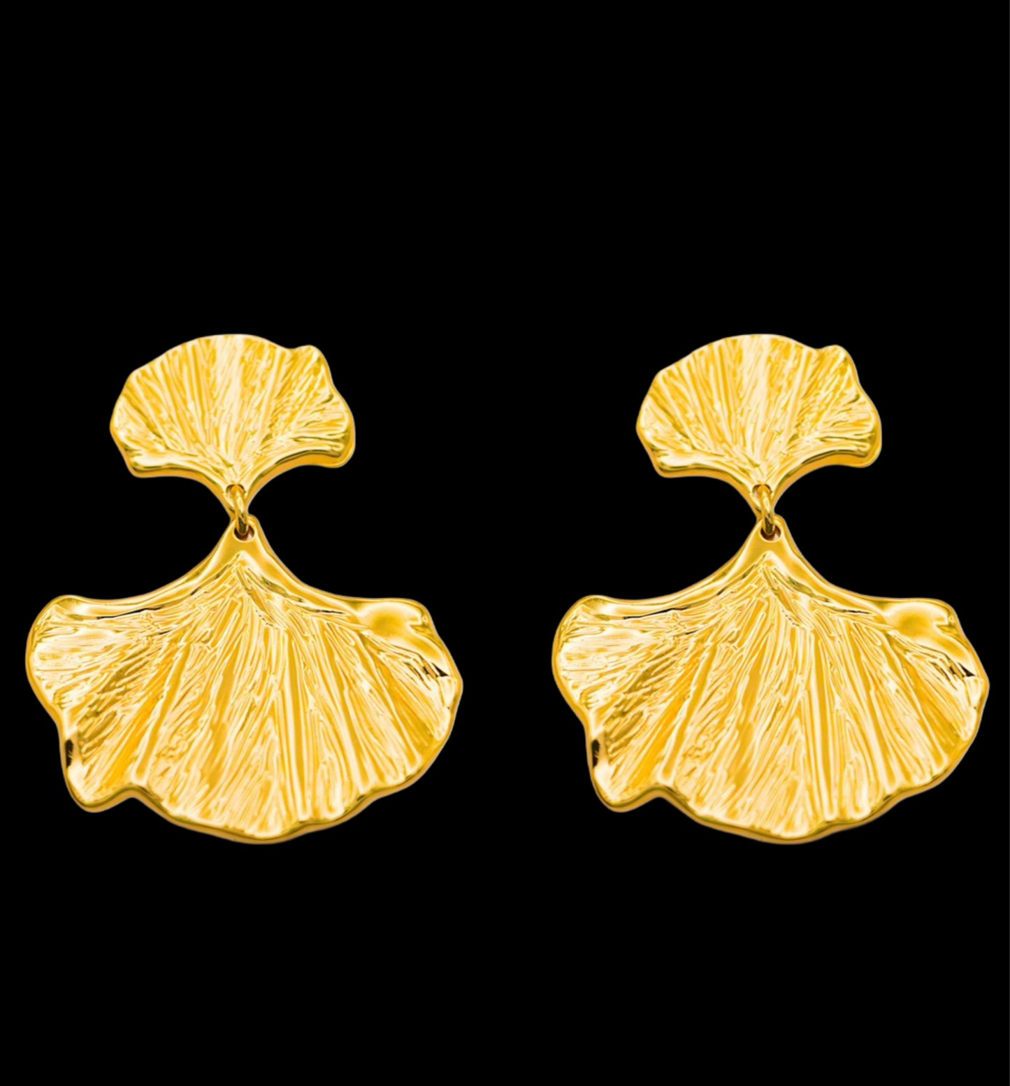18K GOLD PLATED STAINLESS STEEL EARRINGS, INTENSITY; WATERPROOF; HYPOALLERGENIC JEWELRY