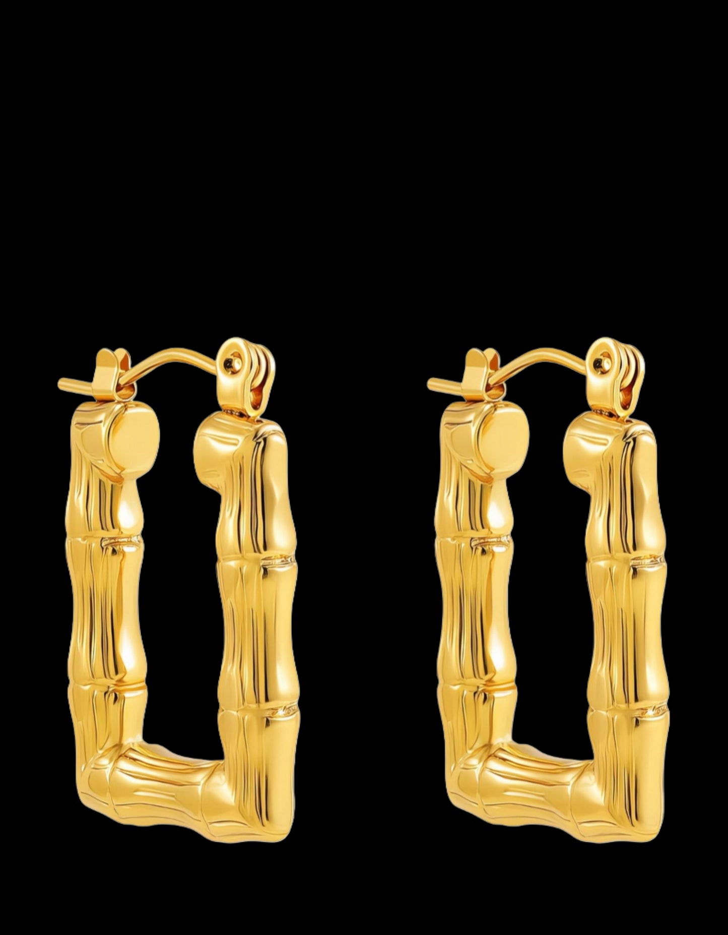 18K GOLD PLATED STAINLESS STEEL EARRINGS, INTENSITY; WATERPROOF; HYPOALLERGENIC JEWELRY
