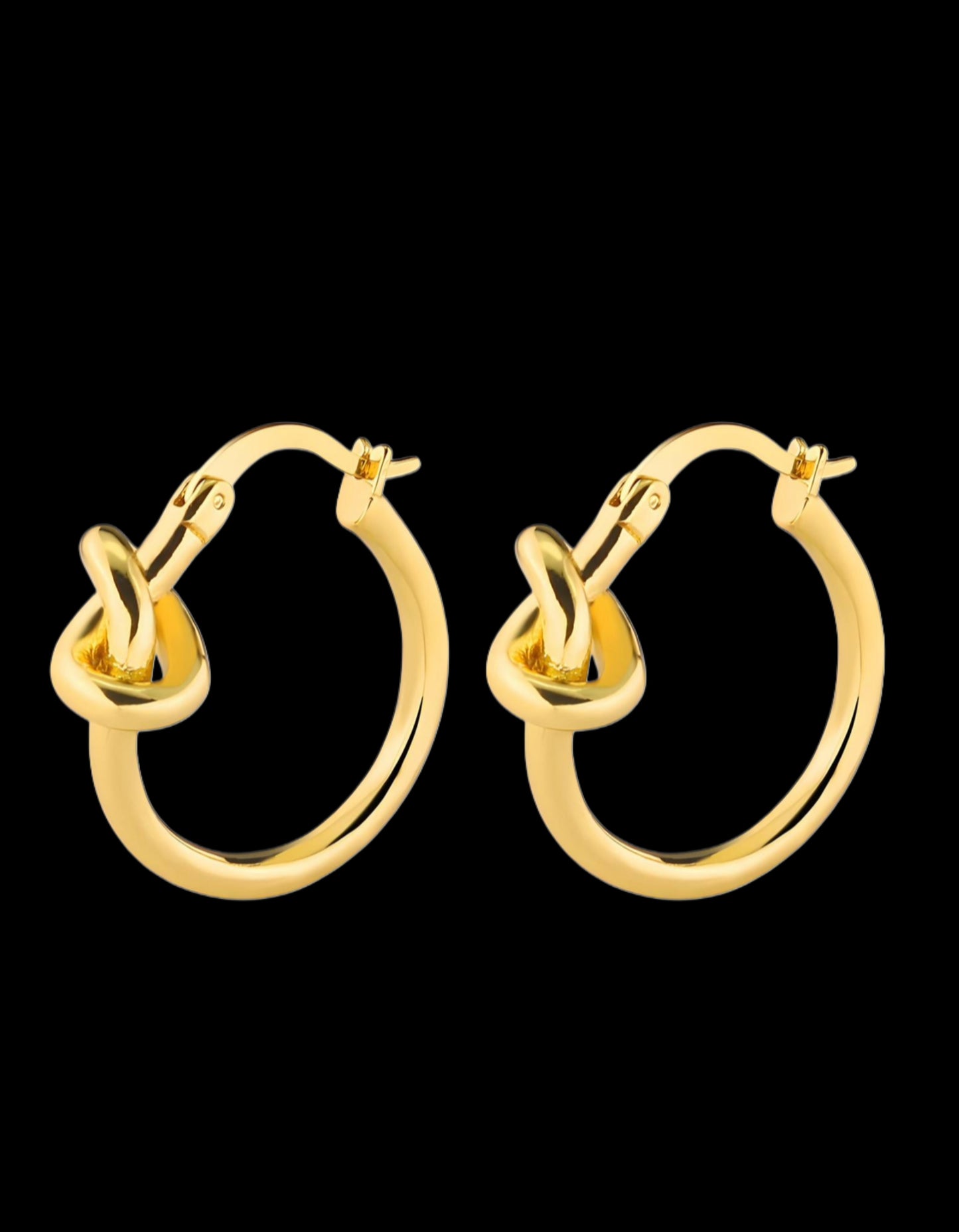 18K GOLD PLATED STAINLESS STEEL EARRINGS, INTENSITY; WATERPROOF; HYPOALLERGENIC JEWELRY