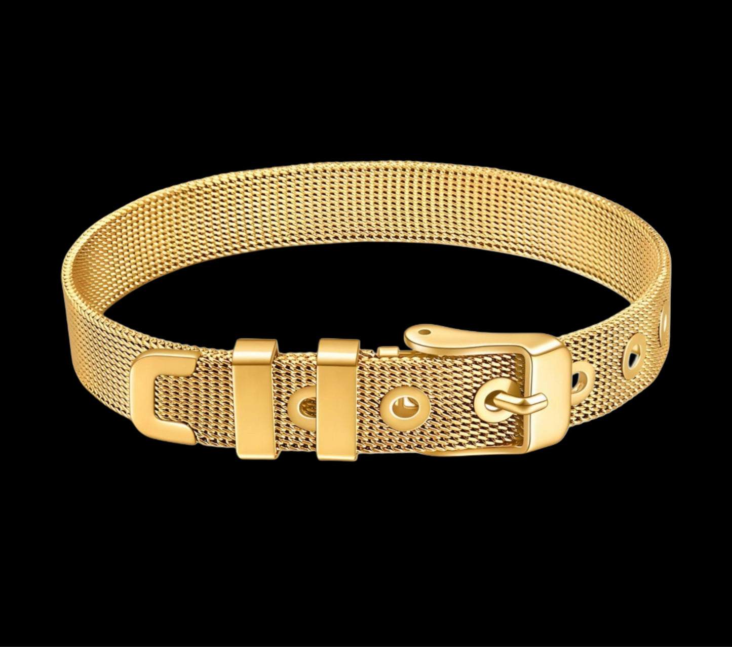 18K GOLD PLATED STAINLESS STEEL BRACELET, INTENSITY,WATERPROOF, HYPOALLERGENIC JEWELRY