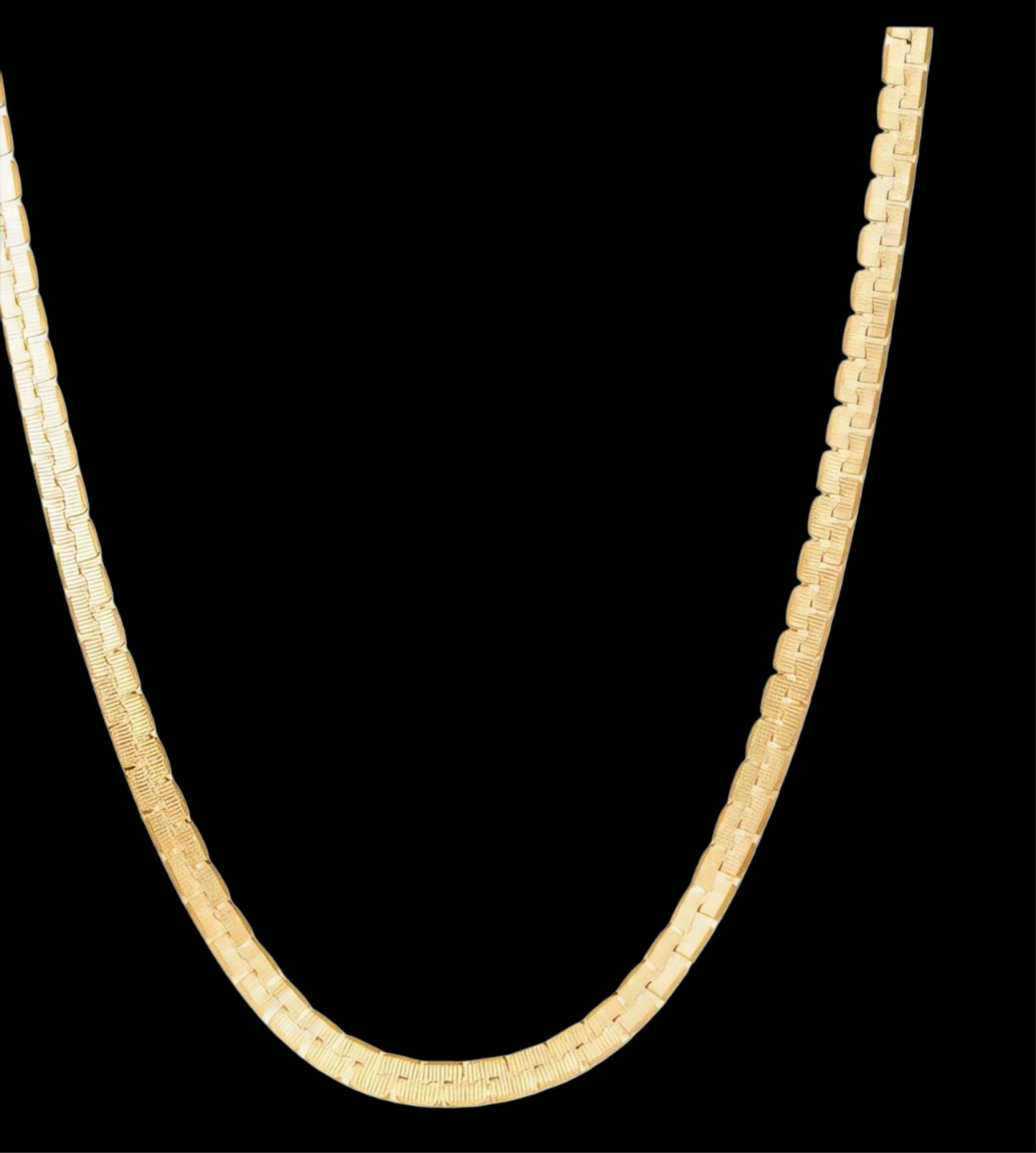 18K GOLD PLATED STAINLESS STEEL NECKLACE,INTENSITY,WATERPROOF, HYPOALLERGENIC JEWELRY