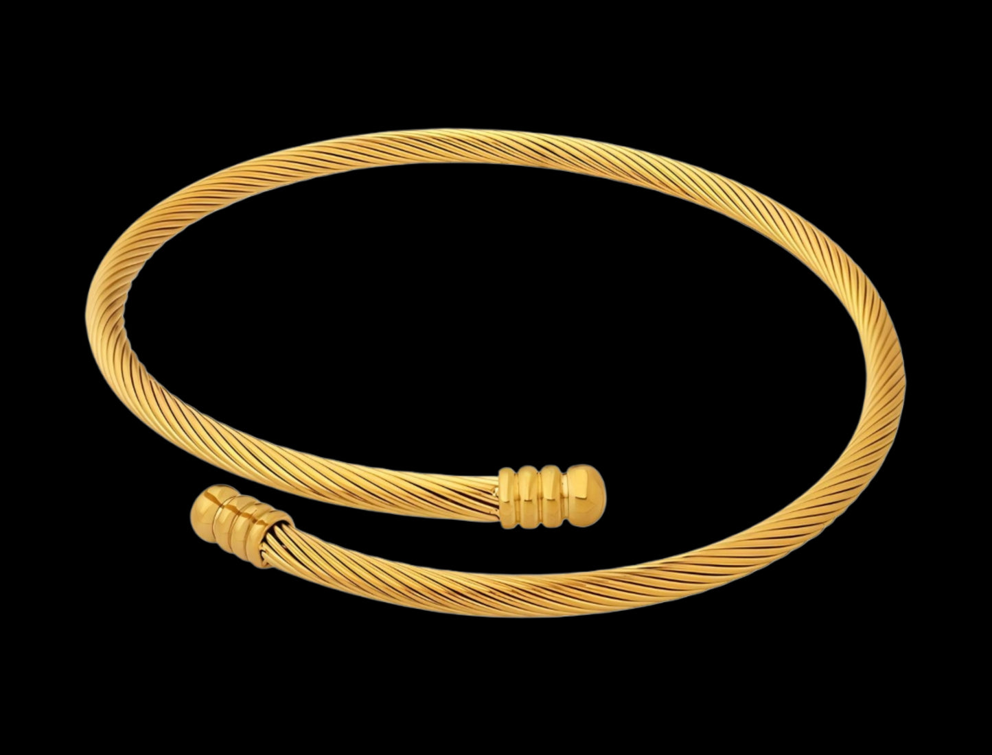 18K GOLD PLATED STAINLESS STEEL BRACELET, INTENSITY,WATERPROOF; HYPOALLERGENIC JEWELRY