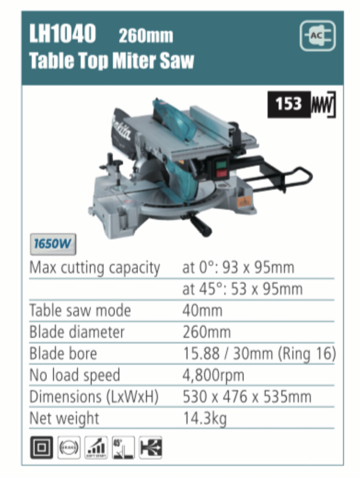 MAKITA Table Top Miter Saw