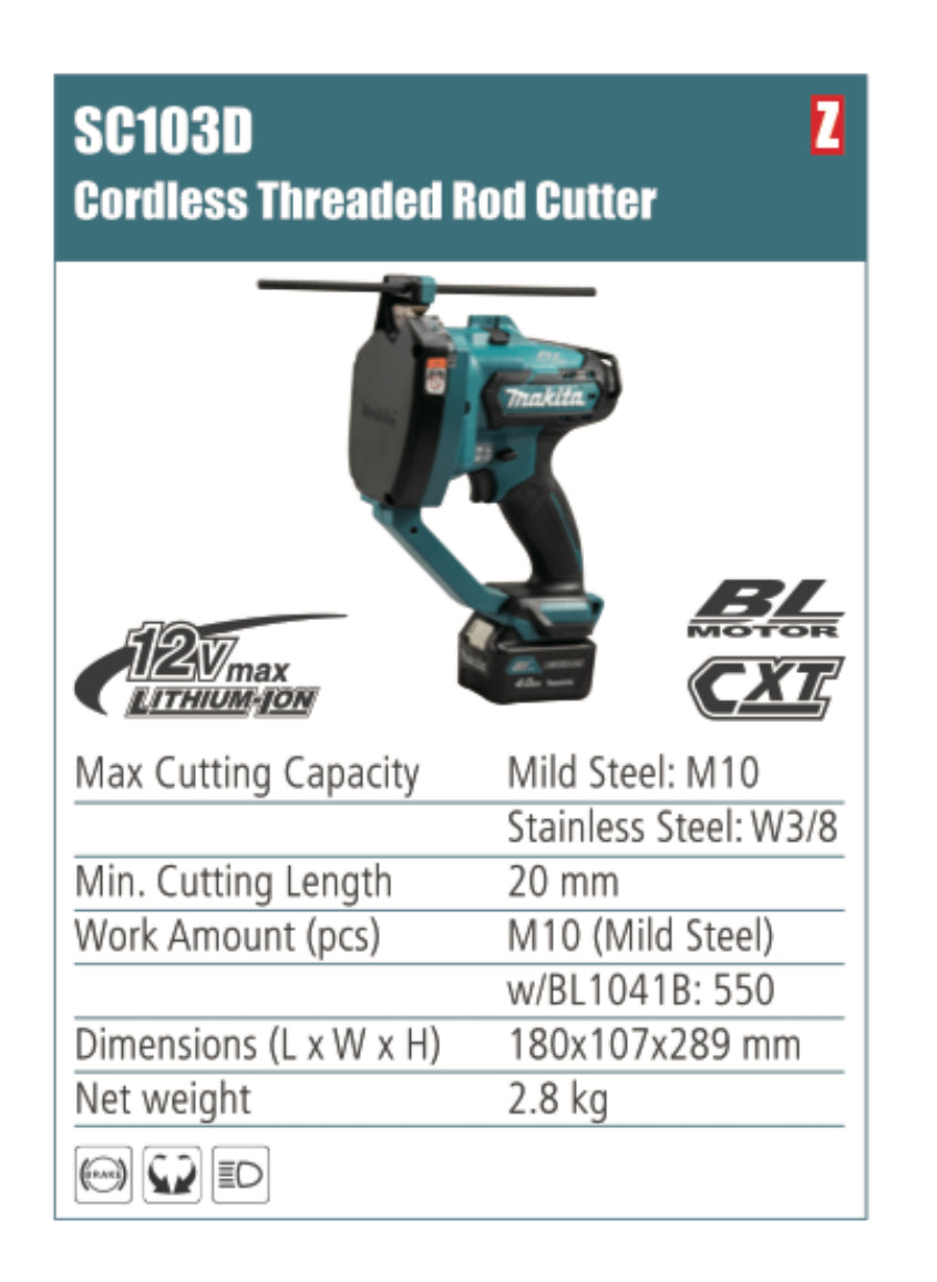 MAKITA SC103D Cordless Threaded Rod Cutter