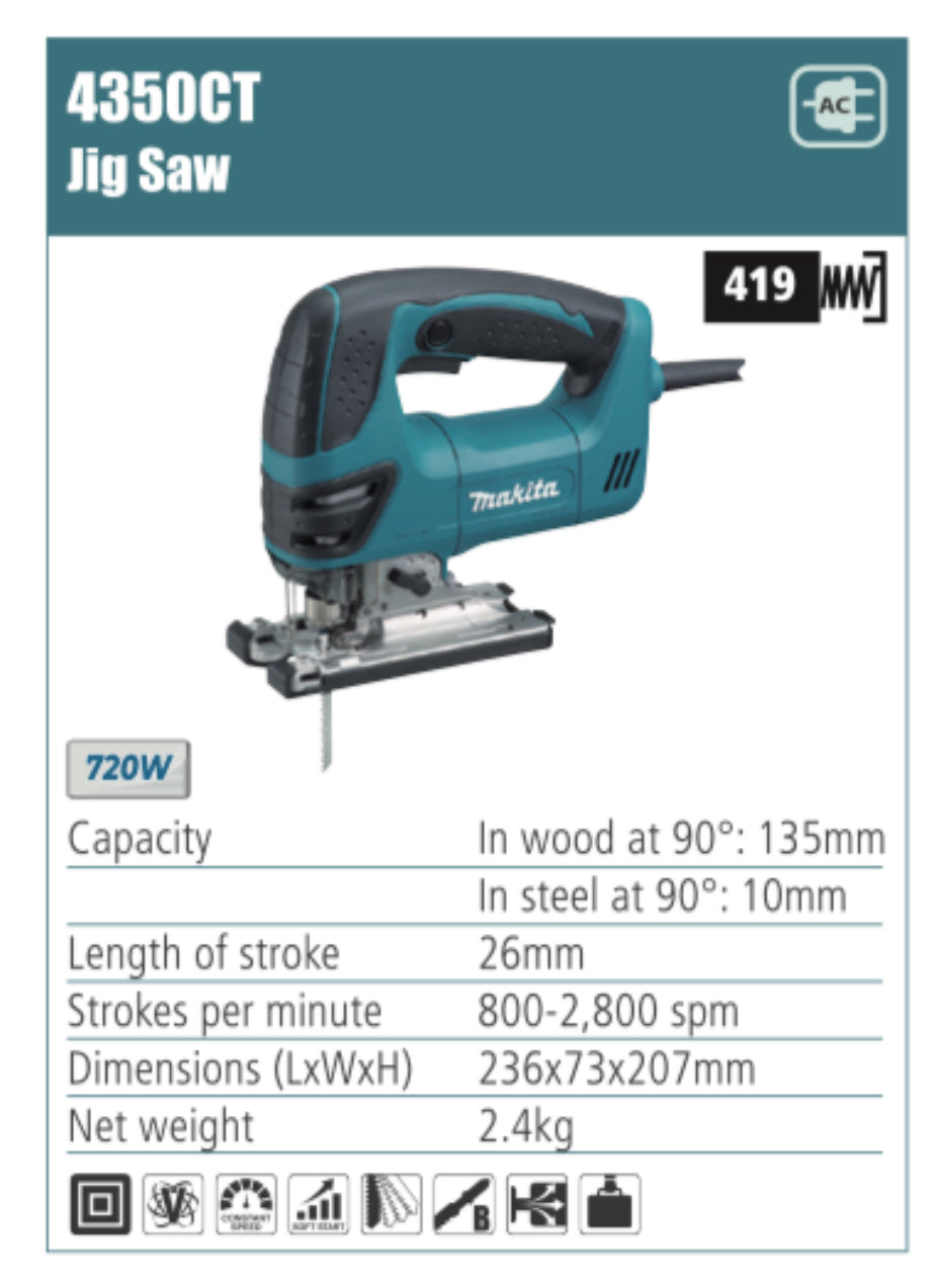 MAKITA 4350CT Jig Saw,720W