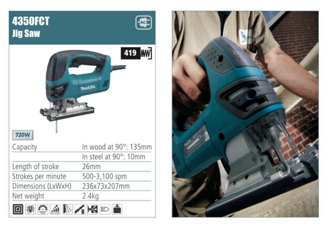 MAKITA 4350FCT Jig Saw,720W