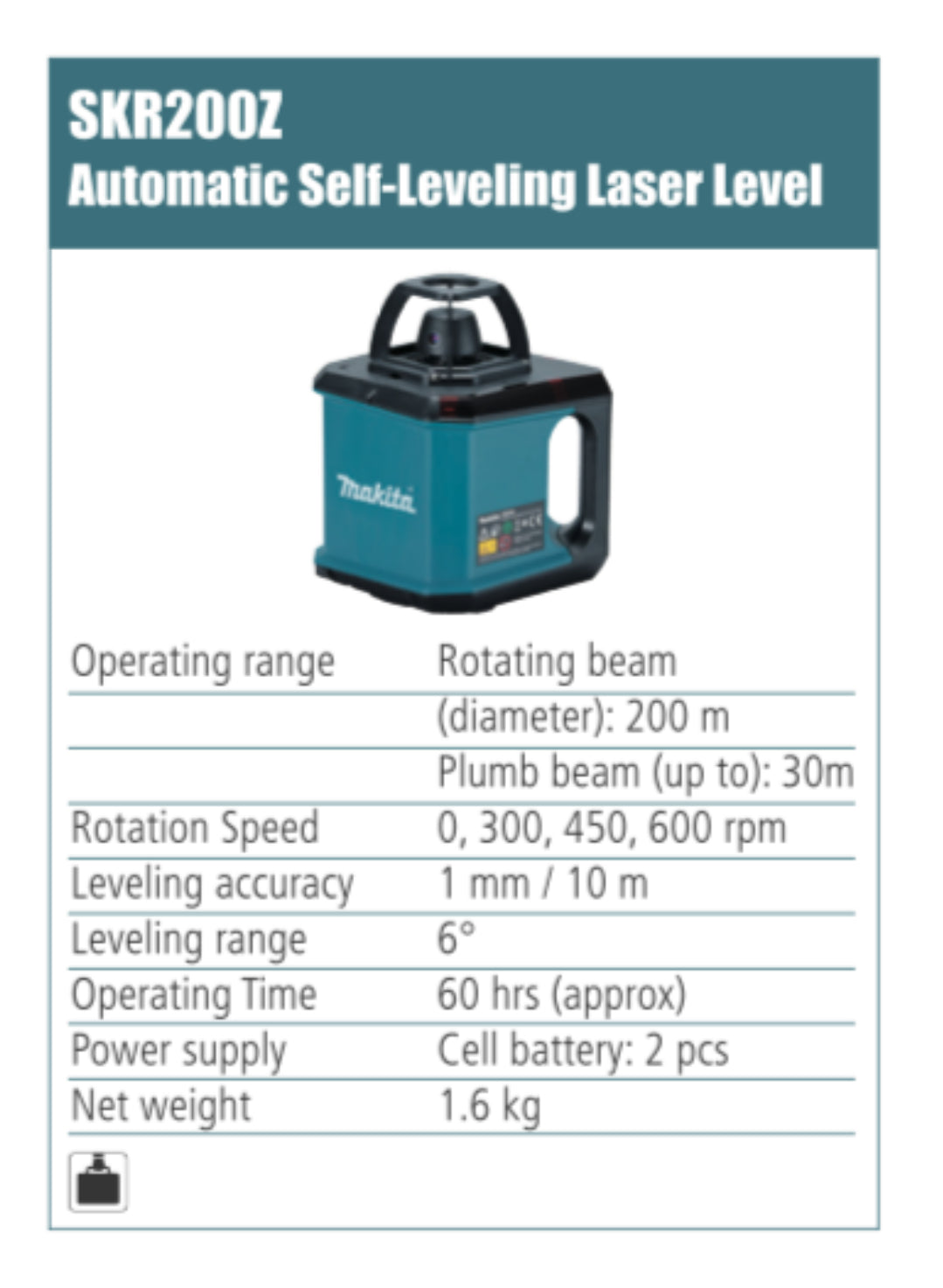 MAKITA SKR200Z Automatic self-leveling laser level