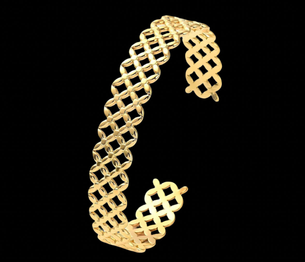 18K GOLD PLATED STAINLESS STEEL BRACELET, INTENSITY WATERPROOF & HYPOALLERGENIC JEWELRY