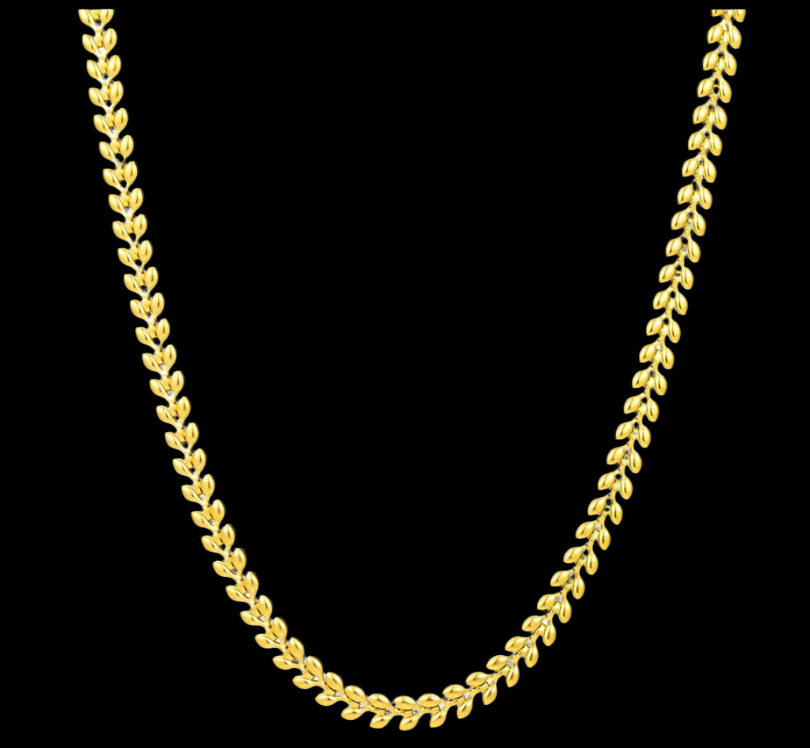 18K GOLD PLATED STAINLESS STEEL NECKLACE,INTENSITY,WATERPROOF, HYPOALLERGENIC JEWELRY