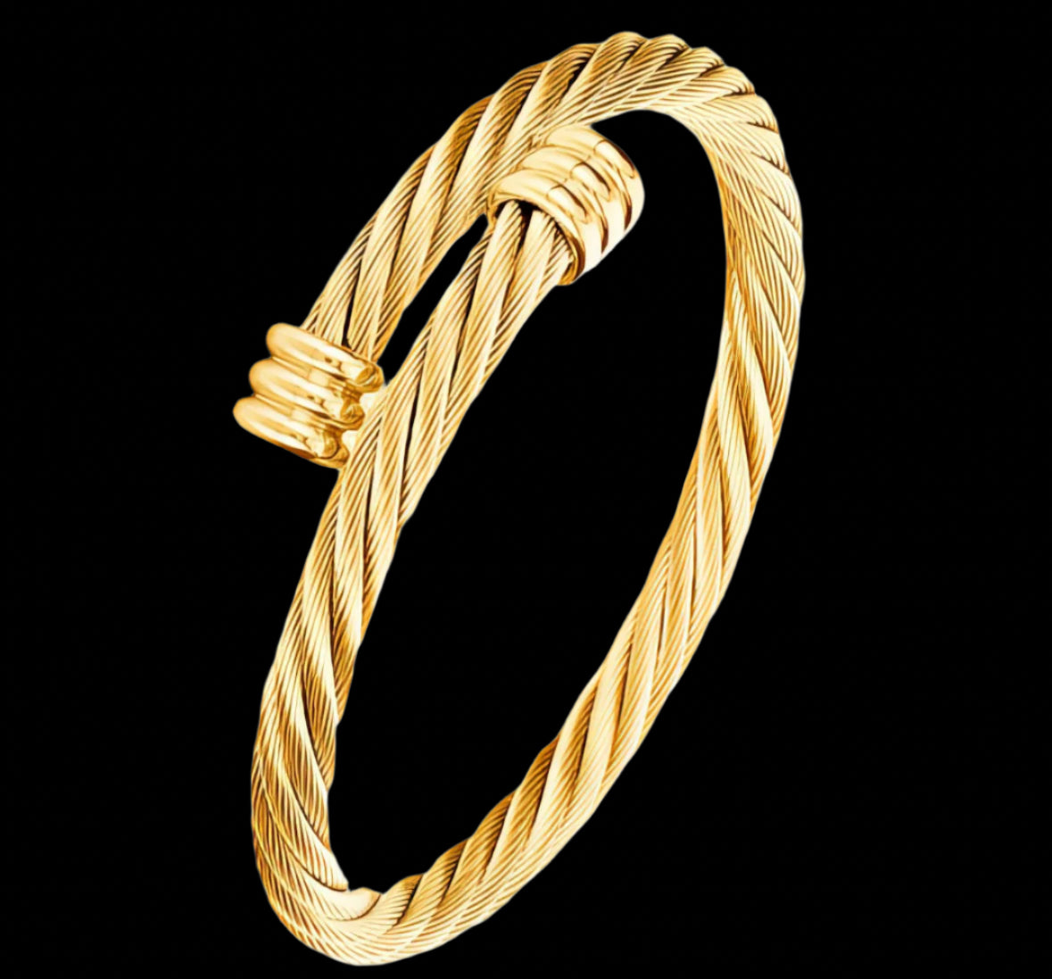 18K GOLD PLATED STAINLESS STEEL BRACELET, INTENSITY WATERPROOF & HYPOALLERGENIC JEWELRY