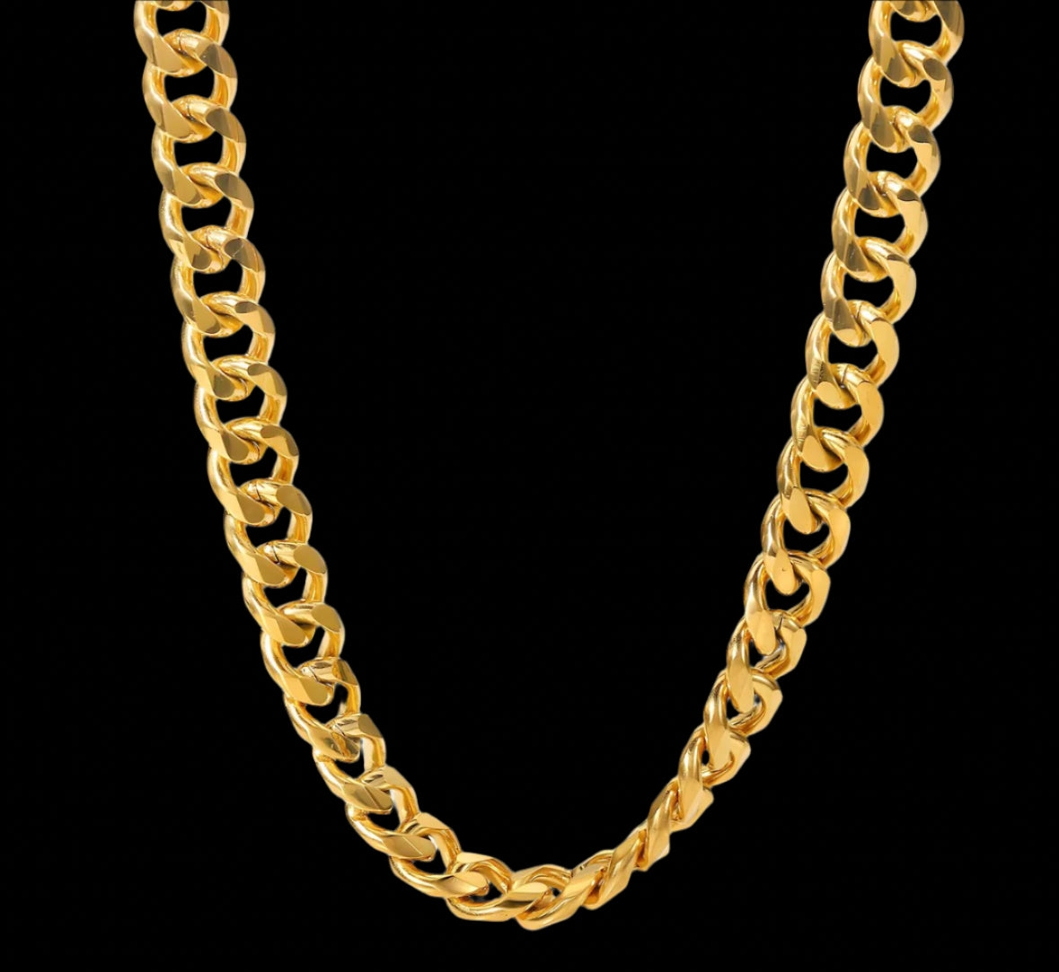 18K GOLD PLATED STAINLESS STEEL NECKLACE,INTENSITY,WATERPROOF, HYPOALLERGENIC JEWELRY