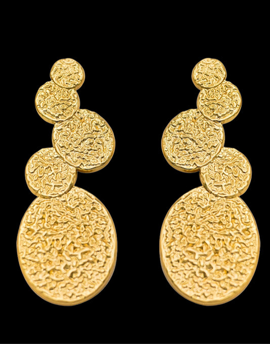 18K GOLD PLATED STAINLESS STEEL EARRINGS, INTENSITY;  WATERPROOF; HYPOALLERGENIC JEWELRY