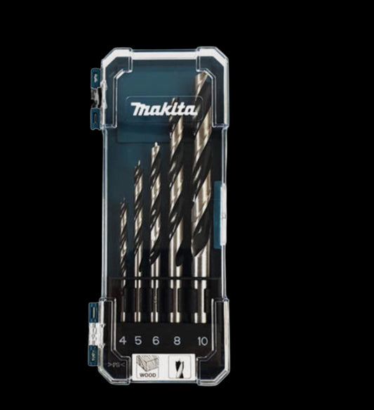 MAKITA 3 Point wood bit 5 pcs package type 4,5,6,8,10mm
