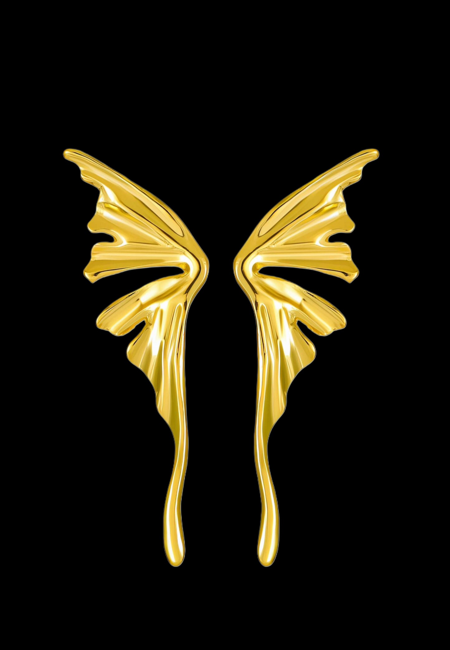18K GOLD PLATED STAINLESS STEEL EARRINGS, INTENSITY;  WATERPROOF; HYPOALLERGENIC JEWELRY