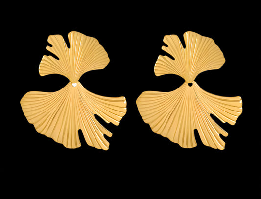 18K GOLD PLATED STAINLESS STEEL EARRINGS, INTENSITY;  WATERPROOF; HYPOALLERGENIC JEWELRY