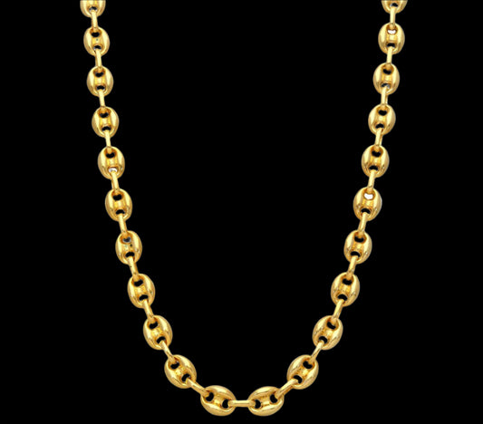 18K GOLD PLATED STAINLESS STEEL NECKLACE,INTENSITY,WATERPROOF, HYPOALLERGENIC JEWELRY