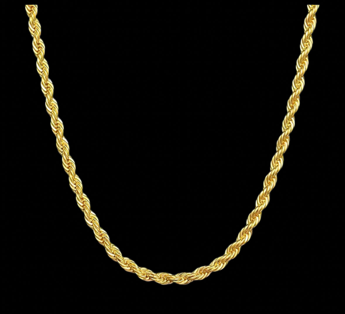 18K GOLD PLATED STAINLESS STEEL NECKLACE,INTENSITY,WATERPROOF, HYPOALLERGENIC JEWELRY
