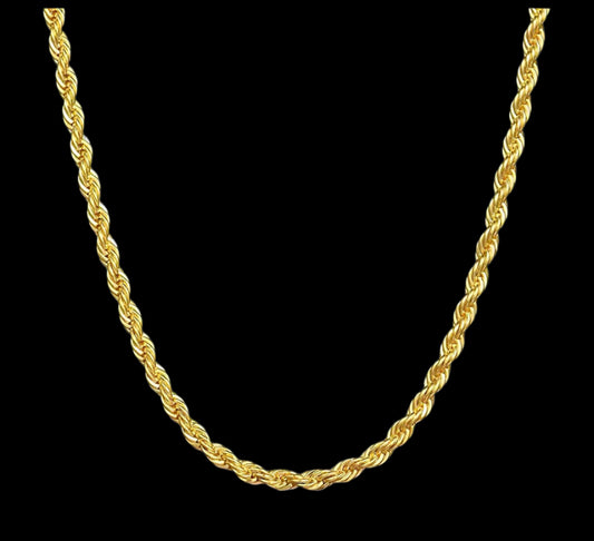 18K GOLD PLATED STAINLESS STEEL NECKLACE,INTENSITY,WATERPROOF, HYPOALLERGENIC JEWELRY