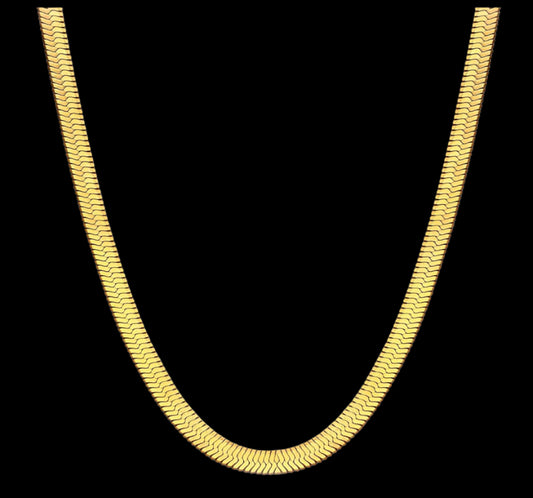18K GOLD PLATED STAINLESS STEEL NECKLACE,INTENSITY,WATERPROOF, HYPOALLERGENIC JEWELRY
