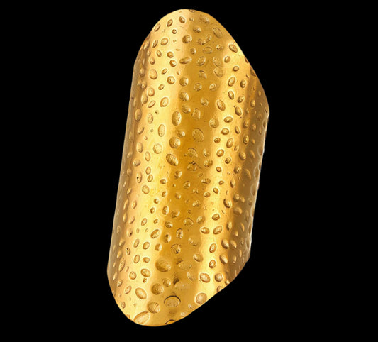 18K GOLD PLATED STAINLESS STEEL FINGER RING, INTENSITY;  WATERPROOF; HYPOALLERGENIC JEWELRY