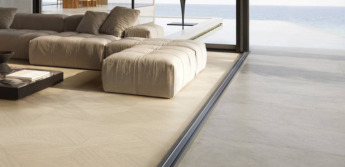 Moon Stone White - RAK Ceramics, applied in a room